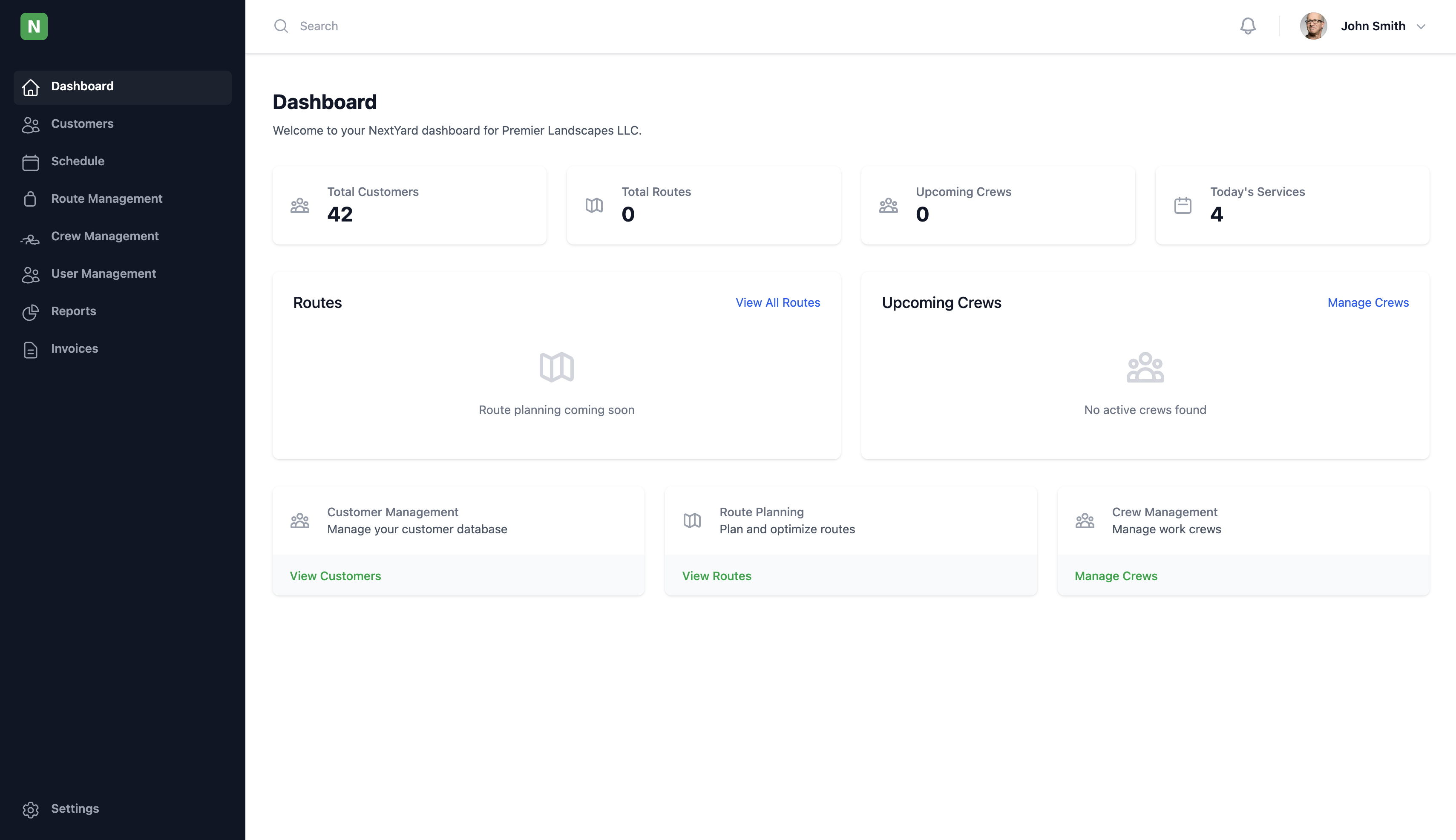 Landscaping team working